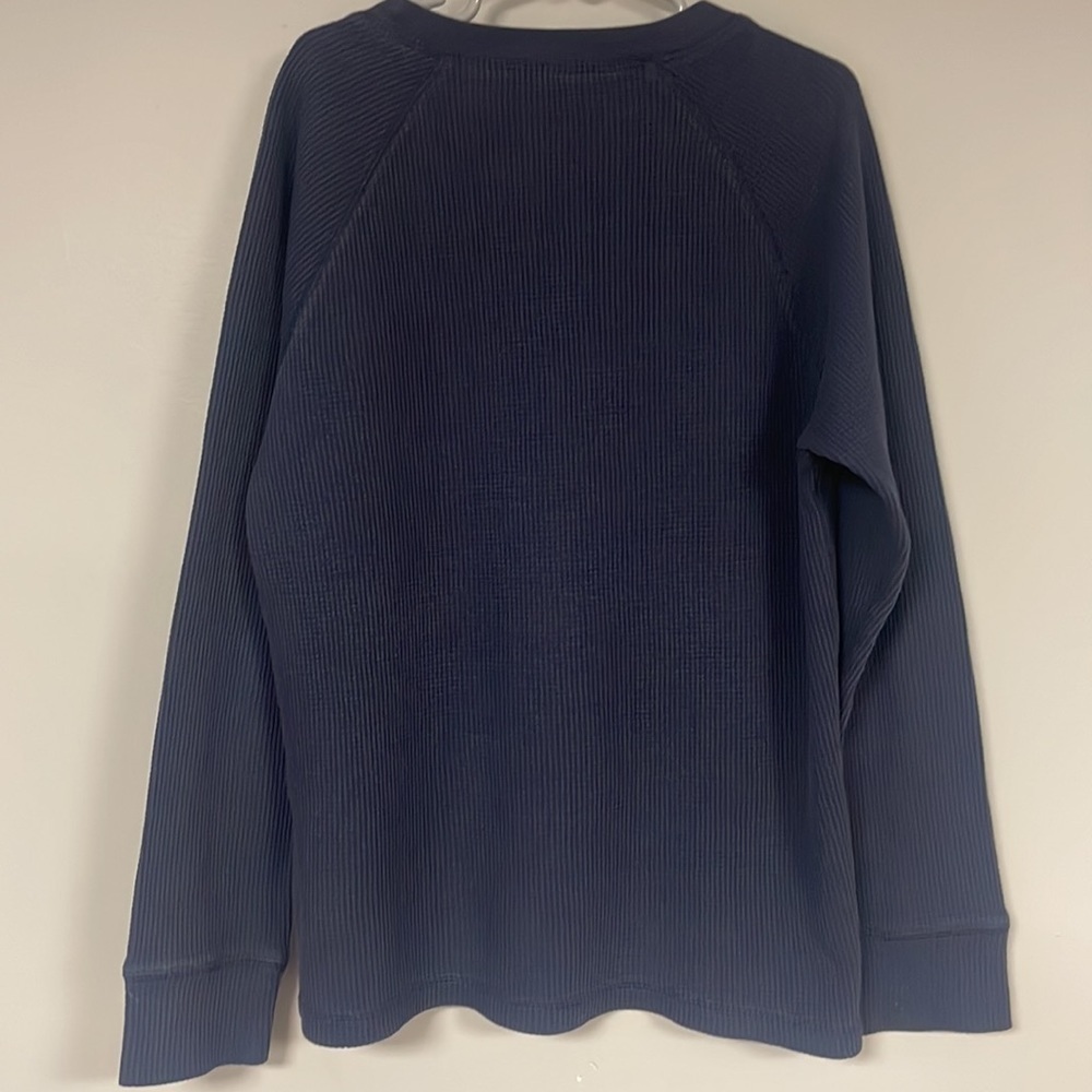 1989 Place Navy Blue Thermal Long Sleeve Shirt, L (10-12), good condition - Picture 5 of 7